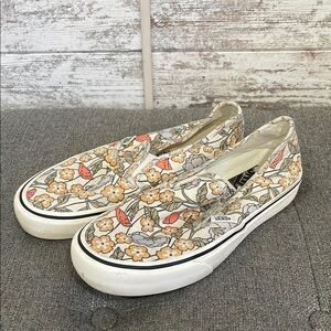 Vans White Floral Shoes